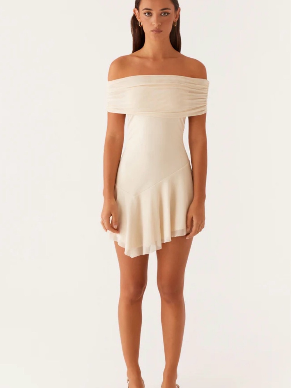Peppermayo Butter Yellow One-Shoulder Mini Dress